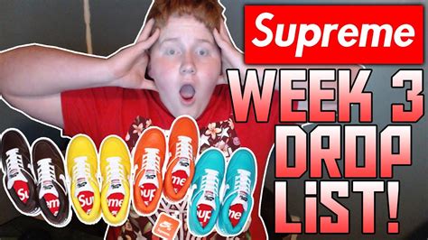 Supreme Week 3 Full Drop List Supreme X Nike Blimp And More Youtube