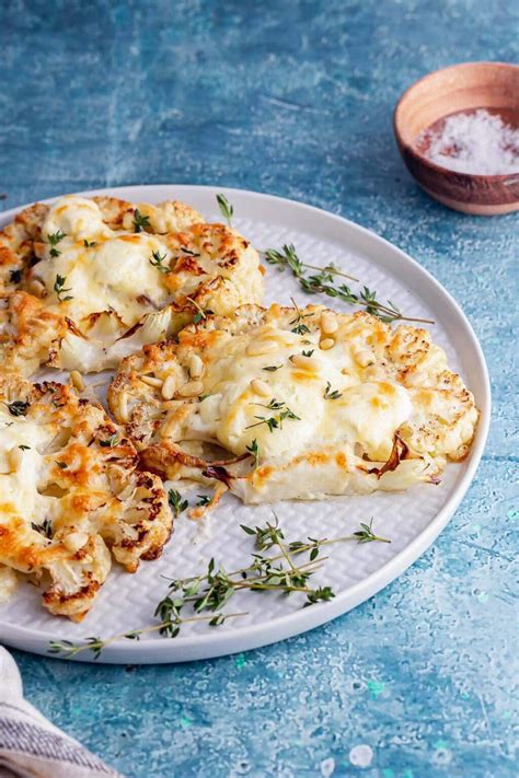 Cheesy Cauliflower Steak With Pine Nuts The Cook Report