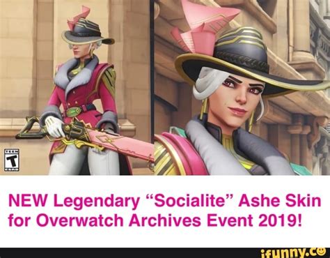 New Legendary Socialite Ashe Skin For Overwatch Archives Event 2019