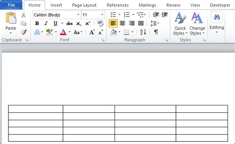 How To Add A Row And Column To A Table In Microsoft Word Document