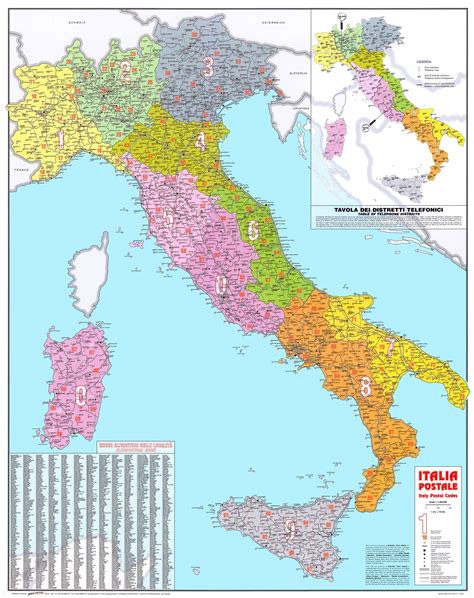 In italië betaalt men met euro en spreekt men italiaans. Koop Postcodekaart Italië 1:1.000.000 voordelig online bij ...