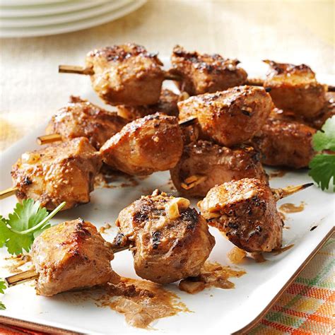 Sauce can be made up to 2 days. Spicy Peanut Chicken Kabobs Recipe | Taste of Home