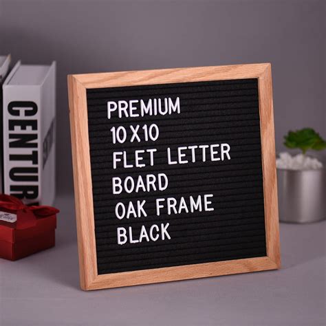 10 10 Felt Letter Board Sign Message Home Decor Board Oak Frame