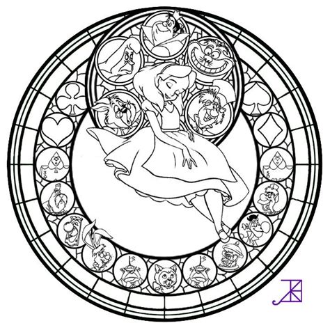 Disney stained glass coloring pages. Beauty And The Beast Stained Glass Window Coloring Page ...
