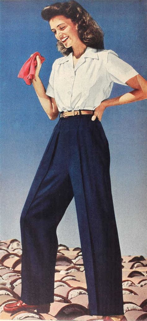 1940s Pants History Trousers Overalls Jeans Sailor Siren Suits