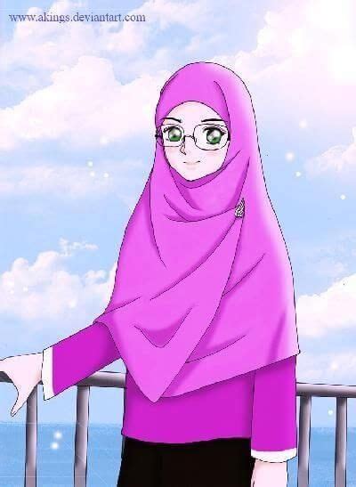 300 Gambar Kartun Muslimah Bercadar Cantik Sedih Keren Lengkap Di