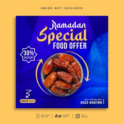 Premium Psd Ramadan Special Food Social Media Post Design