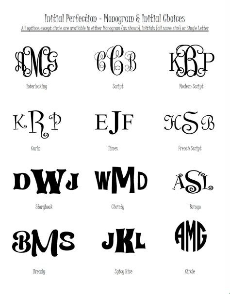 Vinyl Monogram Decal Silhouette Cameo Crafts Silhouette Fonts