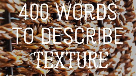The list below shows different ways to describe food and taste of food in english. 400 Words to Describe Texture | Owlcation