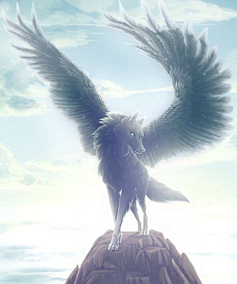 17 Anime Wolf With Wings Art Wolf Art Fantasy