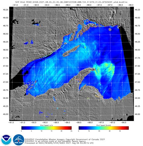 Comparing Sar Data Over Lake Superior To Radar Satellite News
