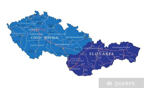 Paulo sousa w sparingach mocno rotował składem i szukał optymalnych rozwiązań. Naklejka Czechy i Słowacja mapa • Pixers® - Żyjemy by zmieniać