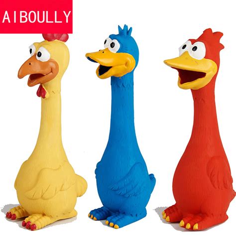 Squeaky Toy For Dogs Screaming Rubber Chicken Toy Lovely Pet Duck For