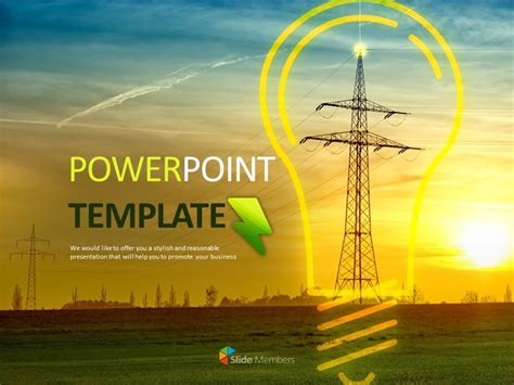Electric Energy Free Template Design