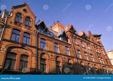 The Facade Of Old Red Brick Building Editorial Stock Photo Image Of