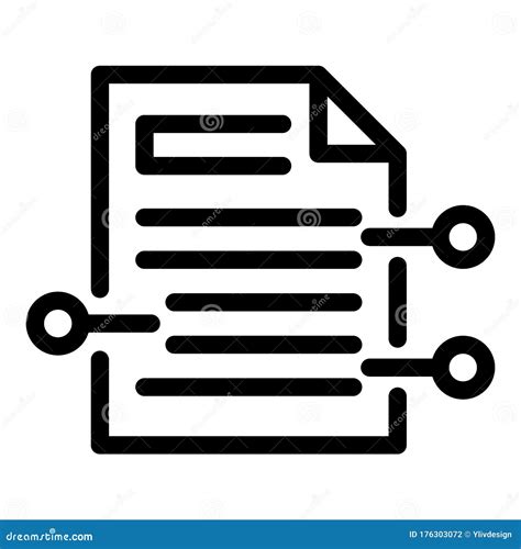 Summary Resume Icon Outline Style Stock Vector Illustration Of