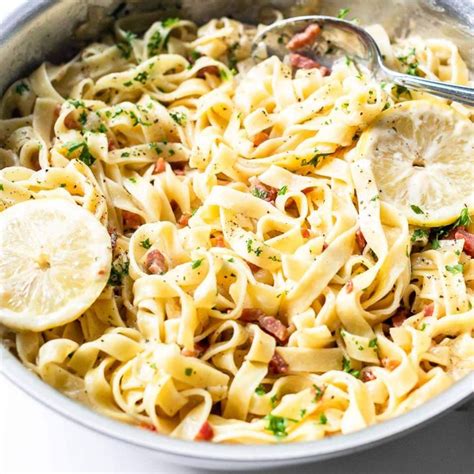 Creamy Pasta With Bacon Fast And Easy Recipe Fast Food