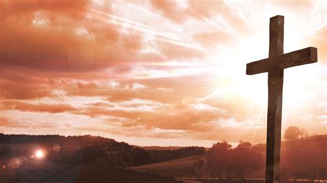 Cross Picture Easter Cross Worship Background Loop Motion Graphics 
