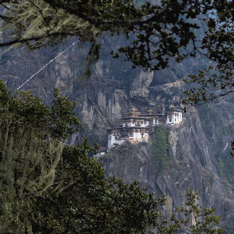 Bhutan View Of Tiger Nest Temple At Paro Stock Photo