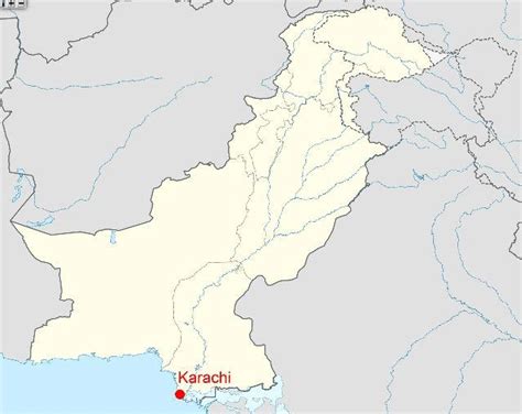 Map Of Pakistan Showing The Location Of Karachi 1 Download