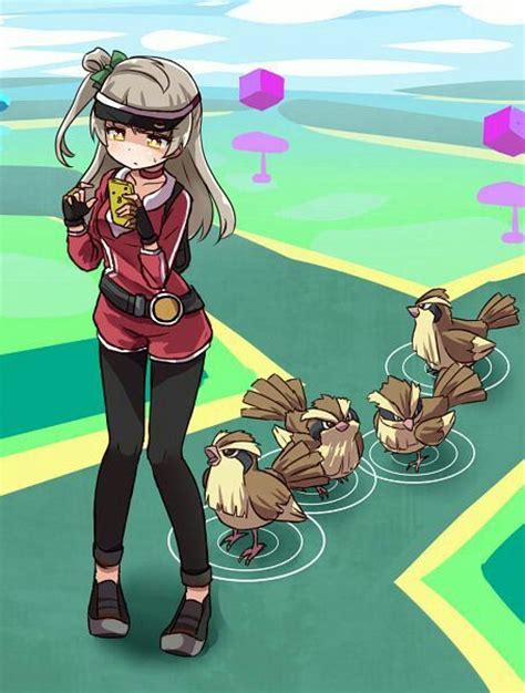 ♥ Girl Pokémon Go Pokémon Trainer Sweating Anime ♥ Pokemon Pokemon Go Cute Pokemon
