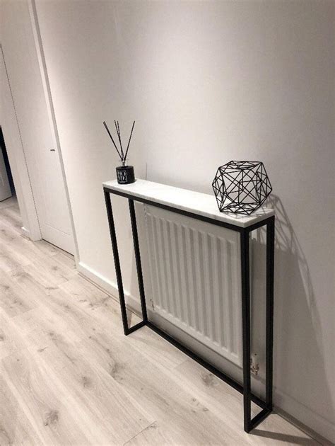 Classic White Marble Console Table Radiator Cover 100cm Wide X 20cm
