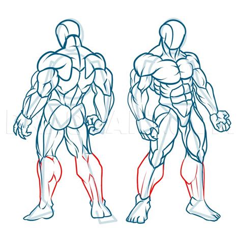 How To Draw Muscles Step By Step Drawing Guide By Kingtutorial