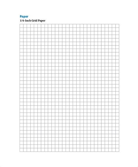 Printable Graph Paper 1 4 Inch Template Business Psd Excel Word Pdf