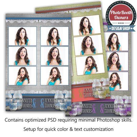 This video melena mason strips part 1 was first found on fux.com. Burlap, lacemag & Mason Jars 3-up Strips Photo Booth Template