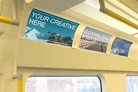 public transport advertising mockups  behance