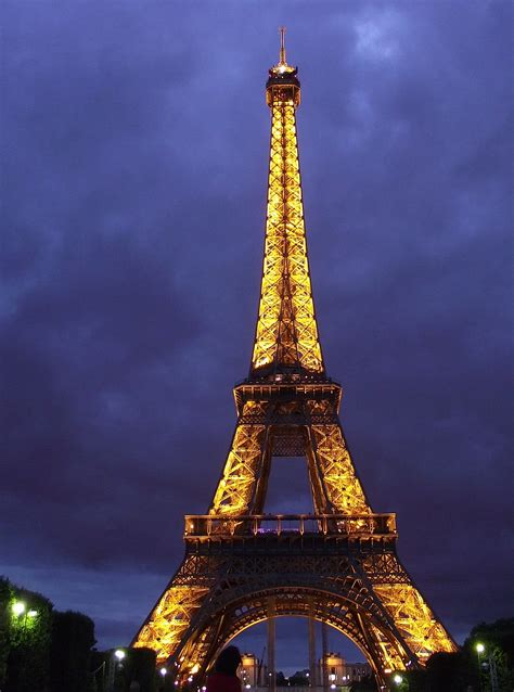 Free Images Eiffel Tower Paris Dusk Landmark Clock Tower In The