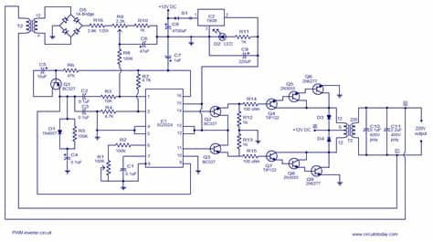 > circuits > PWM inverter circuit based on SG3524 12V ...