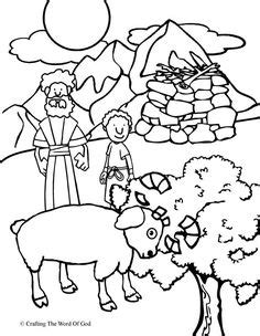 Abraham and Sarah are blessed with Isaac! Kleurplaat Abraham krijgt