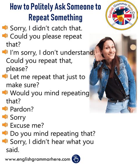 English Speaking Tips How To Politely Ask Someone To Repeat Something Sorry I Didn’t Catch