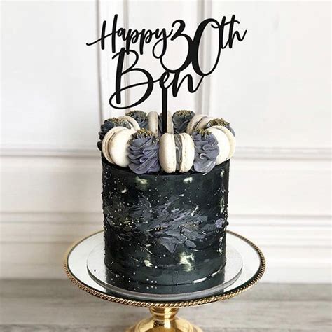 Birthday cake for husband birthday cakes for men cupcakes cupcake cakes decors pate a sucre patisserie cake cake land 18th cake cake decorating with fondant. 30th birthday cake topper - Custom cake topper - Thirty ...
