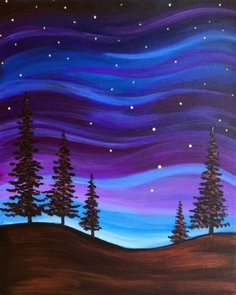 Easy Night Sky Painting For Beginners Home Design