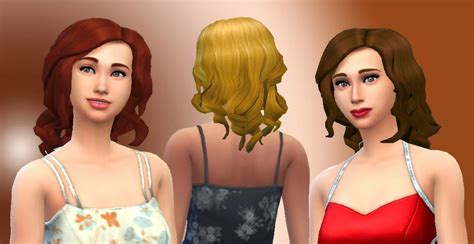 Sims 4 Hairs Mystufforigin Curly Ponytail For Girls