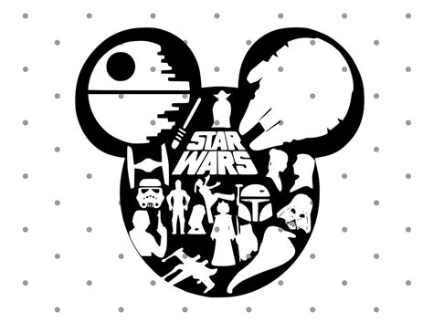 Mickey Mouse Star Wars Svg Star Wars Svg Mickey Mouse Ears Svg Etsy