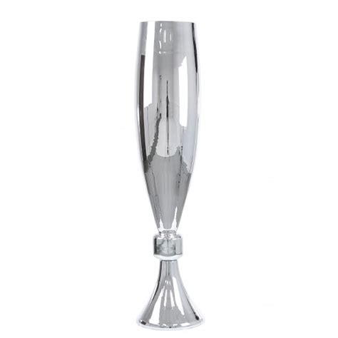 Large Silver Glass Vase Silver Glass Vase Glass Vase