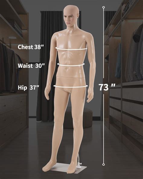 Full Body Mannequin Male Dress Form Adjustable Dress Model Sewing