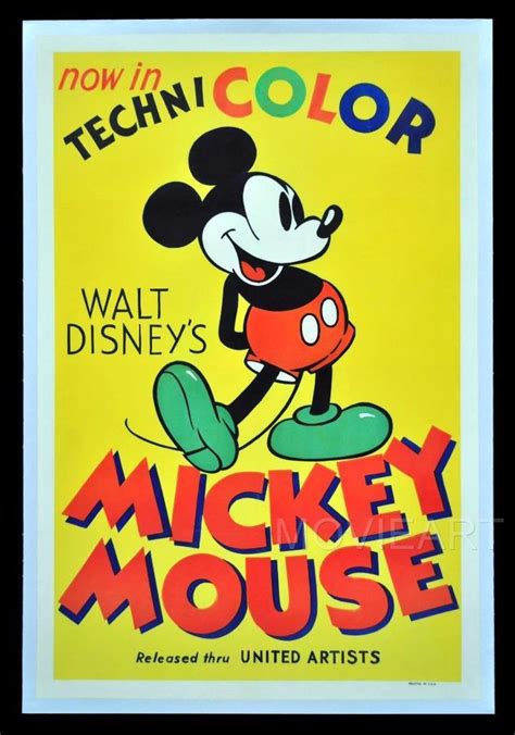 Mickey Mouse Disney Vintage Movie Poster Affiche Film A4 A3 Art Print