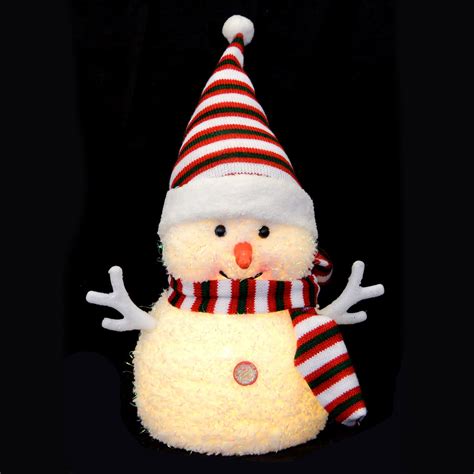 Light Up Glowing Snowy Snowman Warm White Leds Christmas Xmas