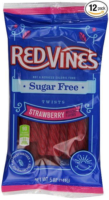 Red Vines Sugar Free Red Strawberry Licorice Twists 5oz bag