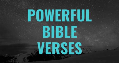 Powerful Bible Verses Prayer Points