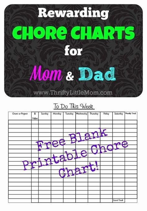 Chore Charts For Adults New Chore Charts For Husbands And Wives In 2020