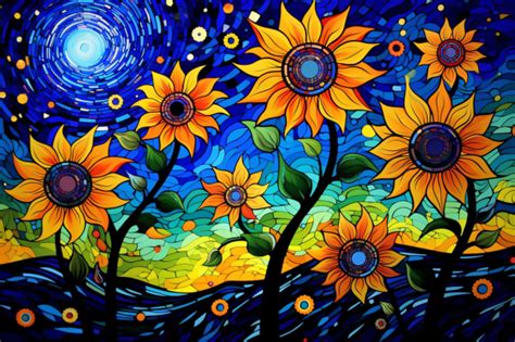 Starry Night Sunflowers Diamond Painting Kits