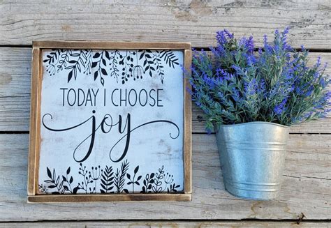 Today I Choose Joy Sign Joy Sign Choose Joy Sign Wood Etsy