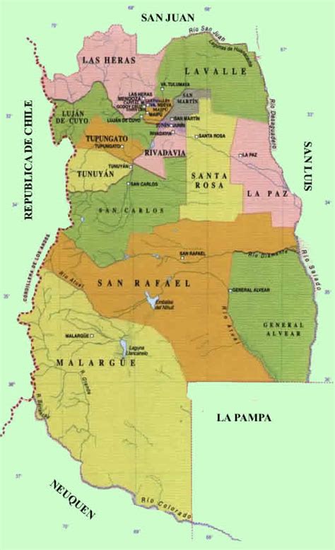 Mapas De Mendoza Planos Y Rutas De La Provincia Calles De La Ciudad