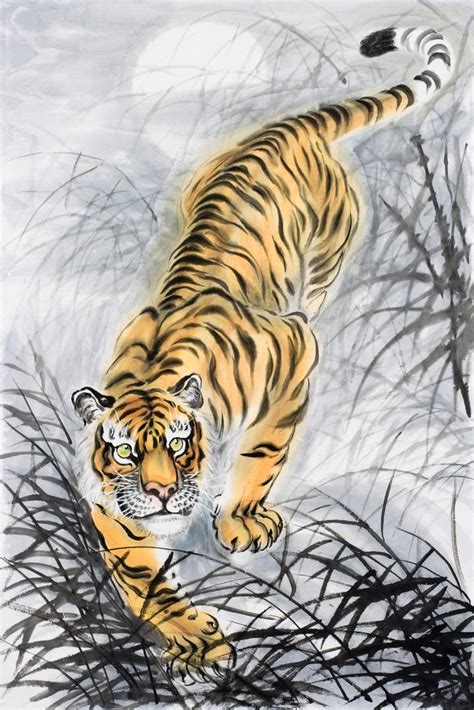 Year Of The Tiger Traditional Chinese Zodiac Art Print Poster 24x36