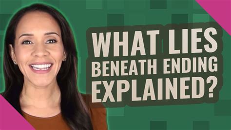 What Lies Beneath Ending Explained Youtube